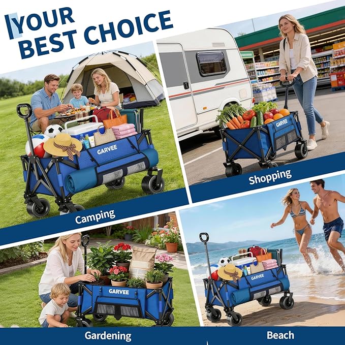 Outdoor Wagon Carts Foldable,  - Camping Rope 리뷰 및 가격