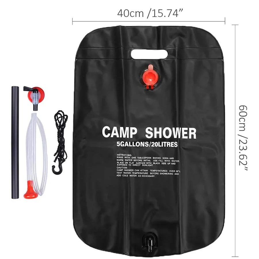 20/40L Camping foldable Solar  - Outdoor Camping Hot Water Shower 리뷰 및 가격